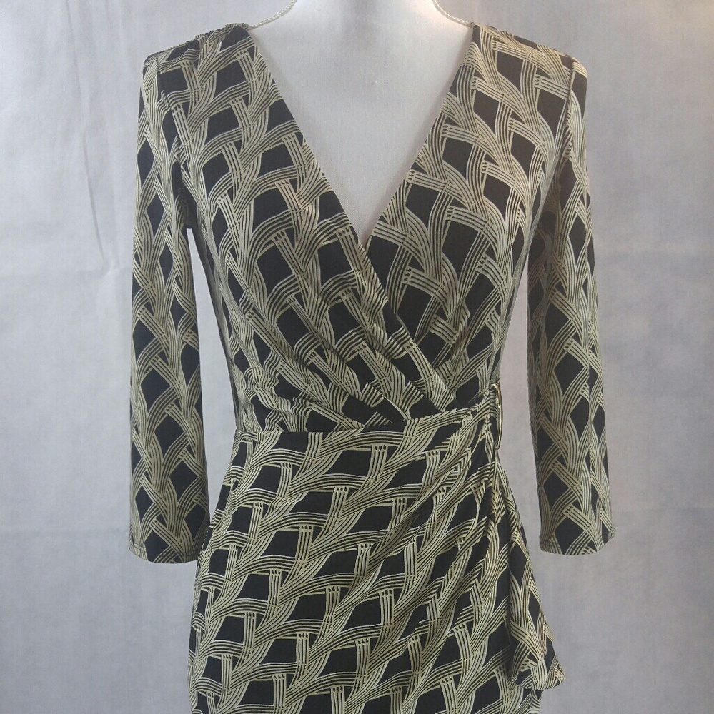 WHBM Dress Creme & Black